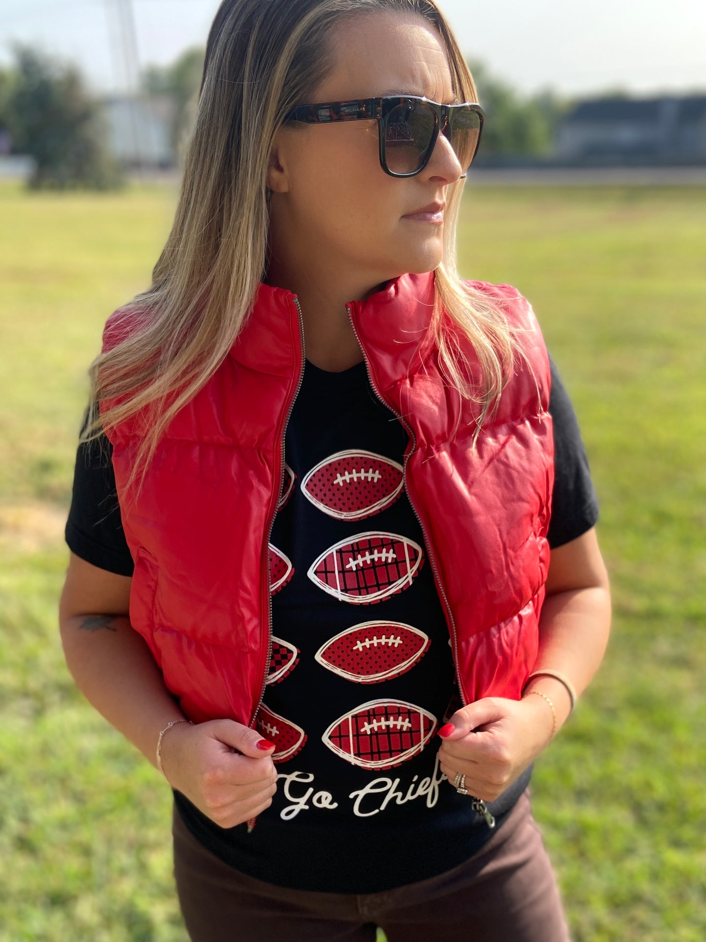 Stacked Footballs Tee