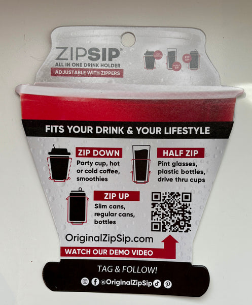 Zip Sip All in One Drink Holder