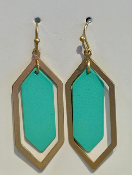 Matte Gold & Pastel Earrings