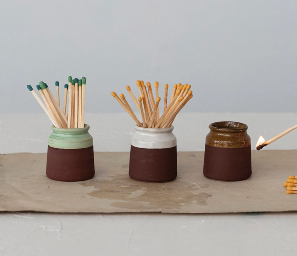 Stoneware Match Holder