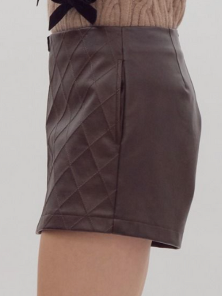 HUNTER FAUX LEATHER SKORTS