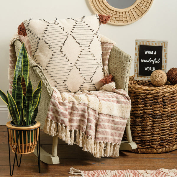 Black Ticking Pillow