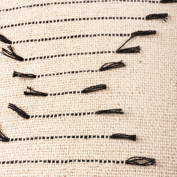 Black Ticking Pillow