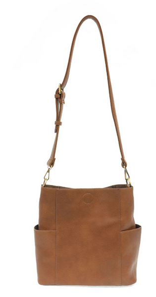 Kayleigh Vegan Leather Side Pocket Bucket Bag