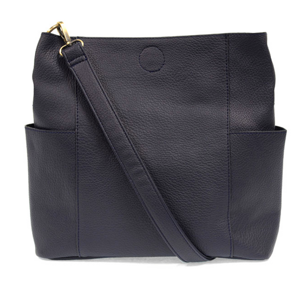 Kayleigh Vegan Leather Side Pocket Bucket Bag