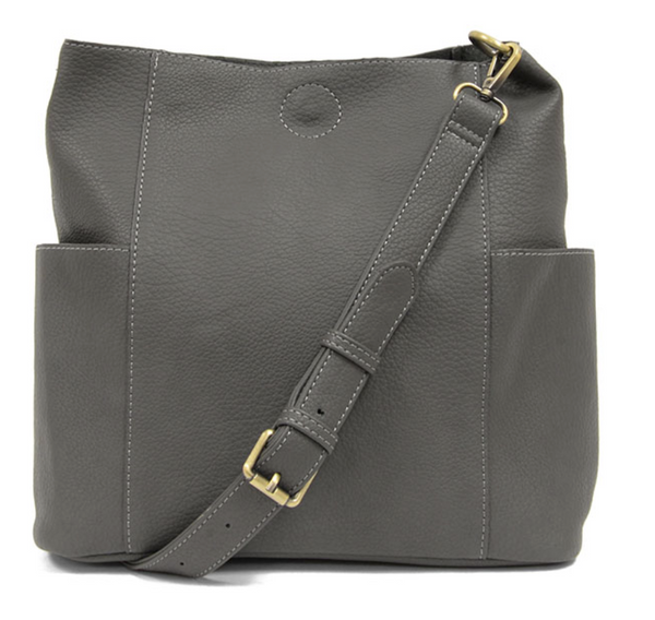 Kayleigh Vegan Leather Side Pocket Bucket Bag