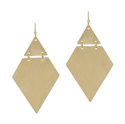 Matte Triangle Geometric Earrings