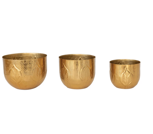Debossed Metal Planter