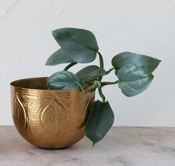 Debossed Metal Planter