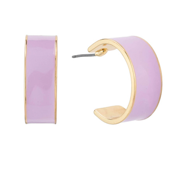 Pastel & Gold Hoop Earrings