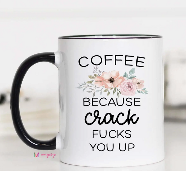 Black Handle Coffee Mug