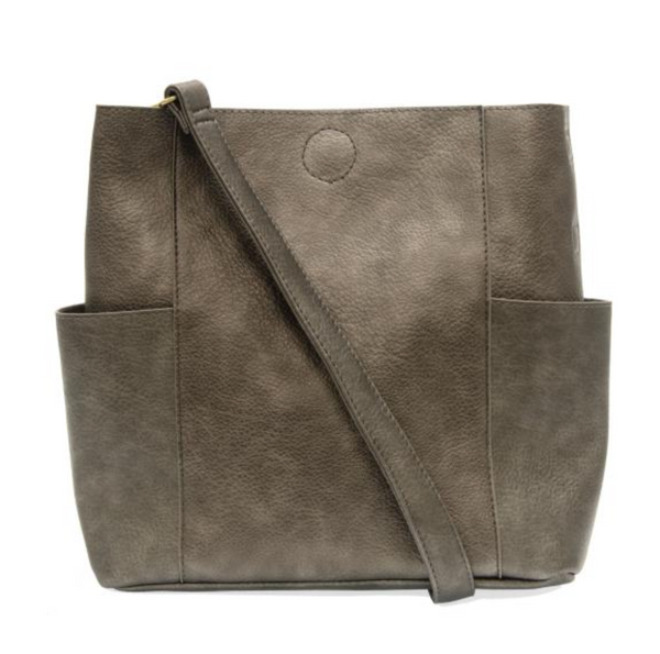 Kayleigh Vegan Leather Side Pocket Bucket Bag
