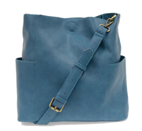 Kayleigh Vegan Leather Side Pocket Bucket Bag