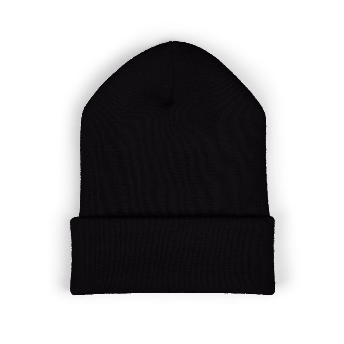 Kingdom Embroidered Beanie — Cuffed Knit Hat with Bear Design