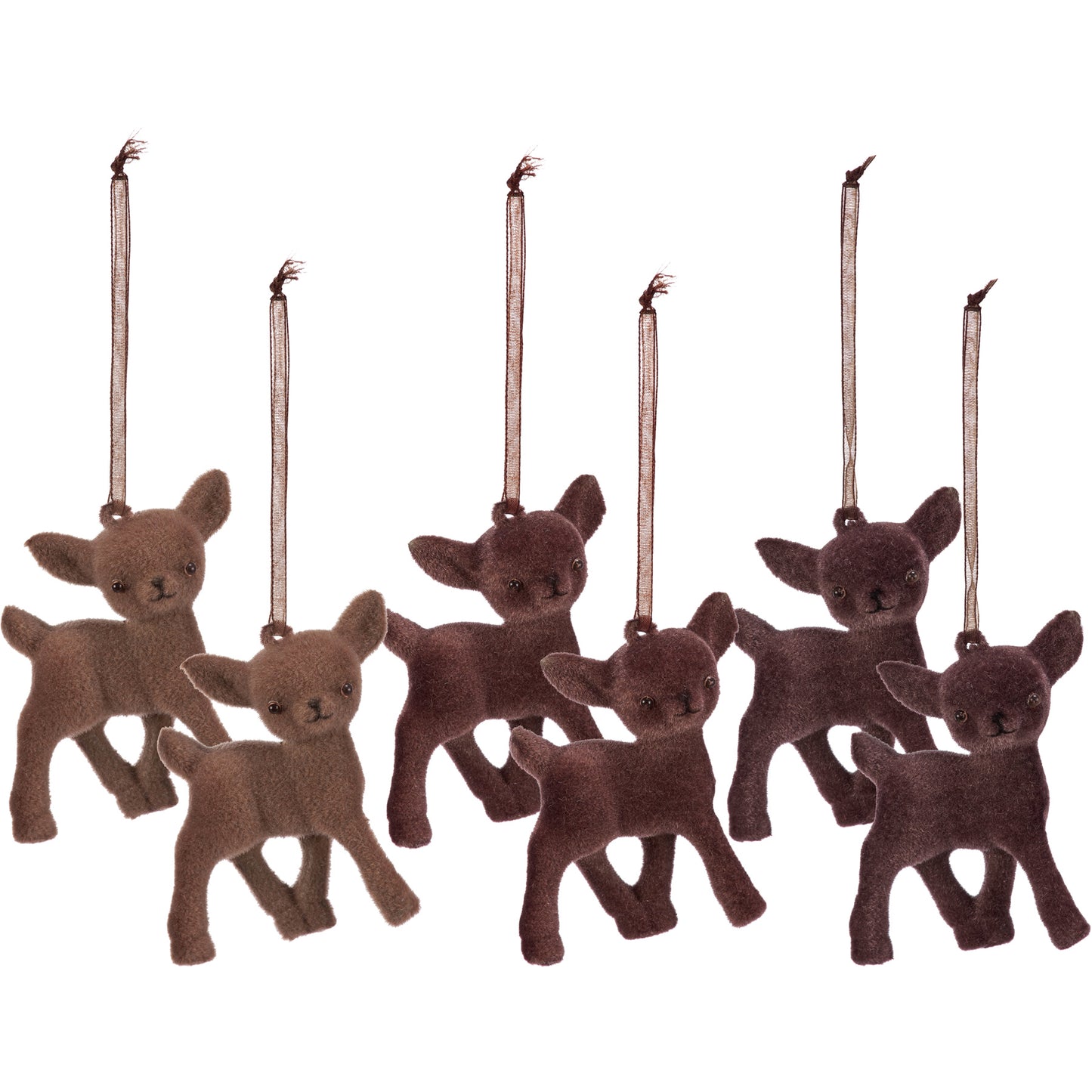 Flocked Deer Ornament