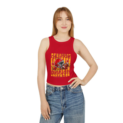 Racer Tank - She's From Kansas City Football Graphic