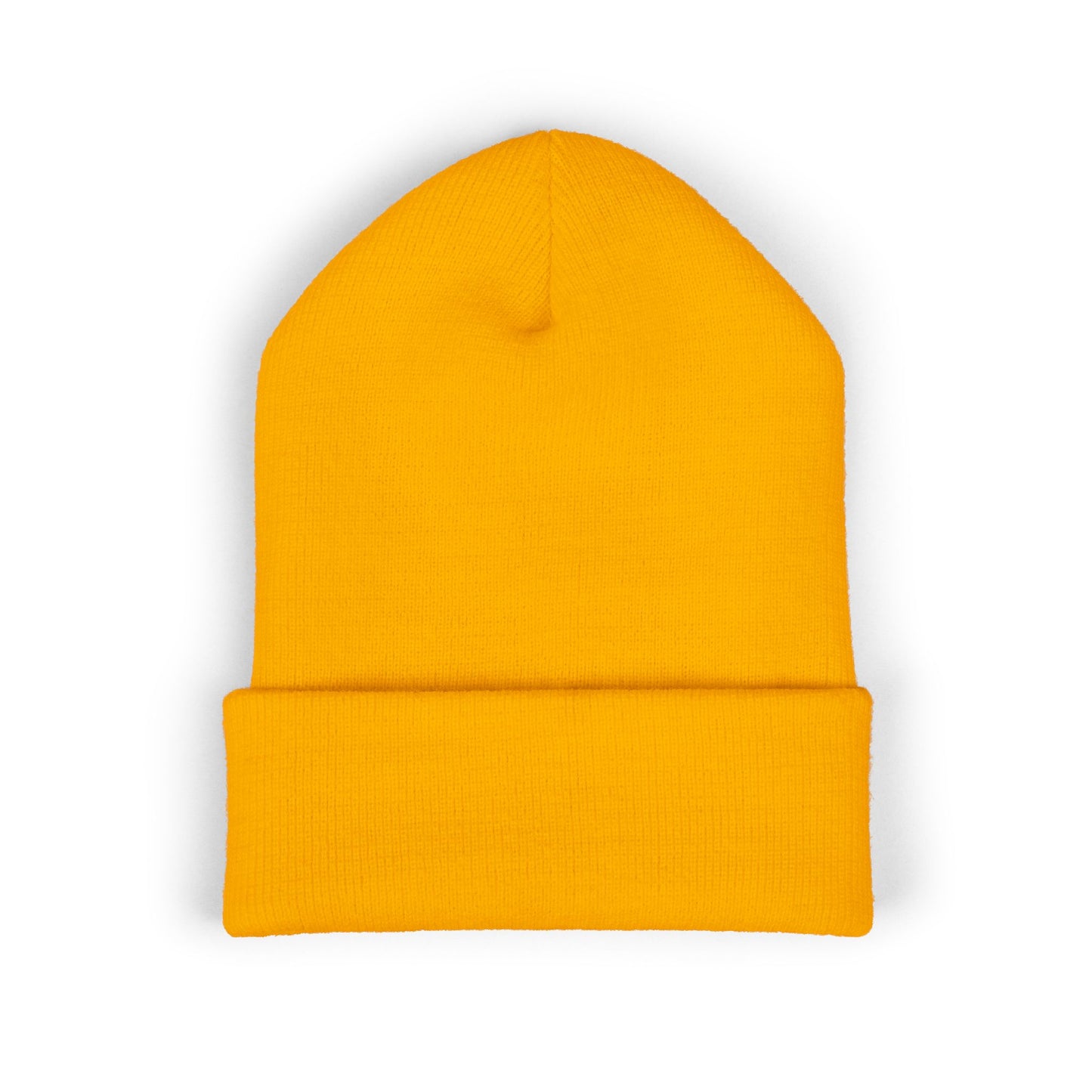 Kingdom Embroidered Beanie — Cuffed Knit Hat with Bear Design