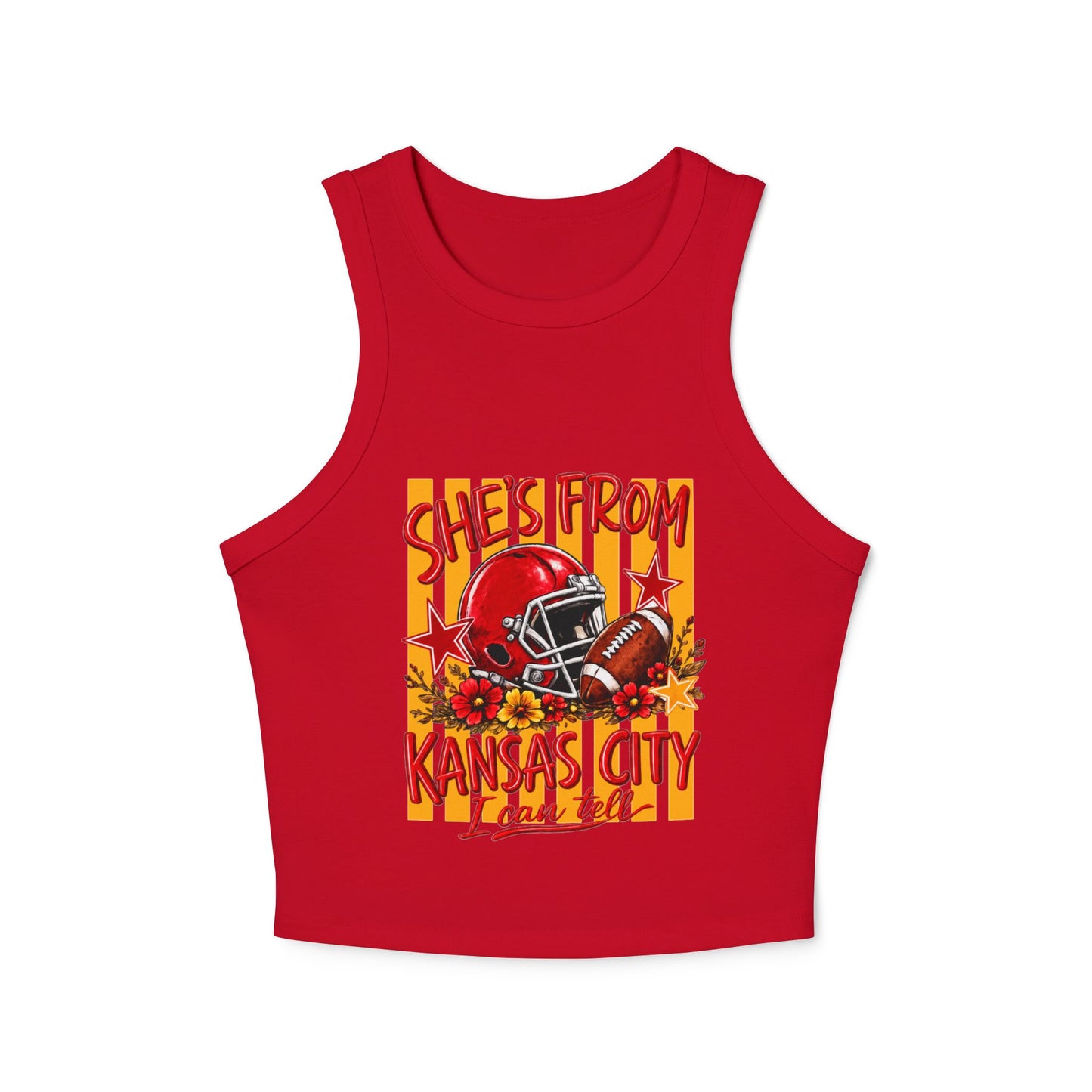 Racer Tank - She's From Kansas City Football Graphic