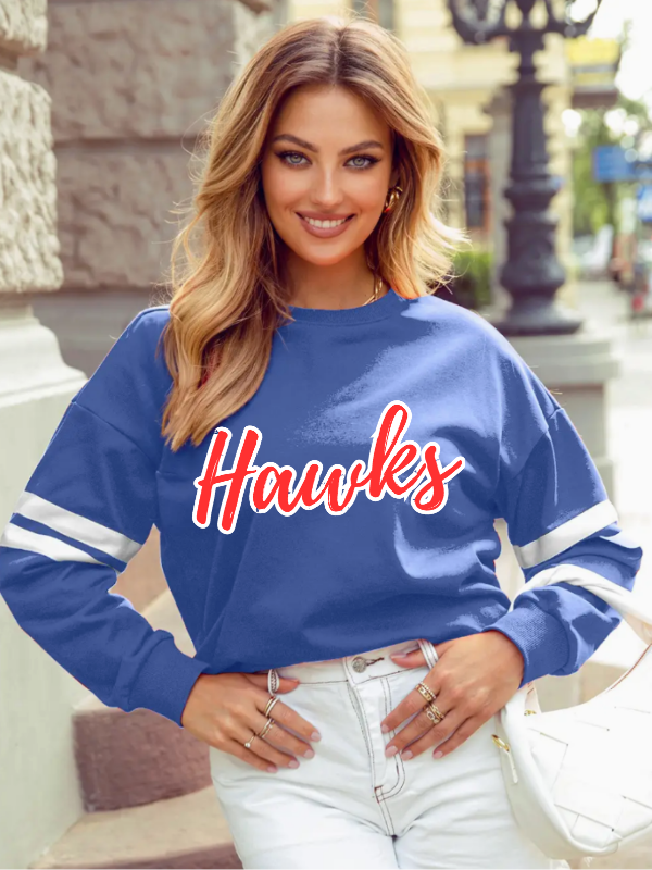 Hawks Stripe Sleeve Sweatshirt