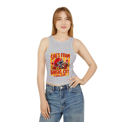 Racer Tank - She's From Kansas City Football Graphic