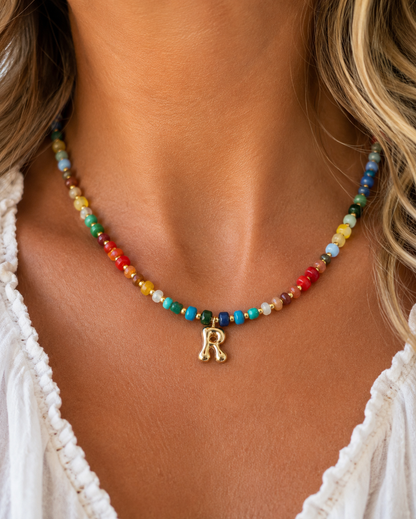 Beaded Initial Necklace