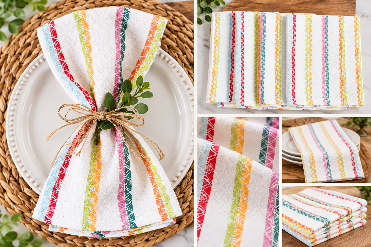 Striped Woven Cotton Napkin