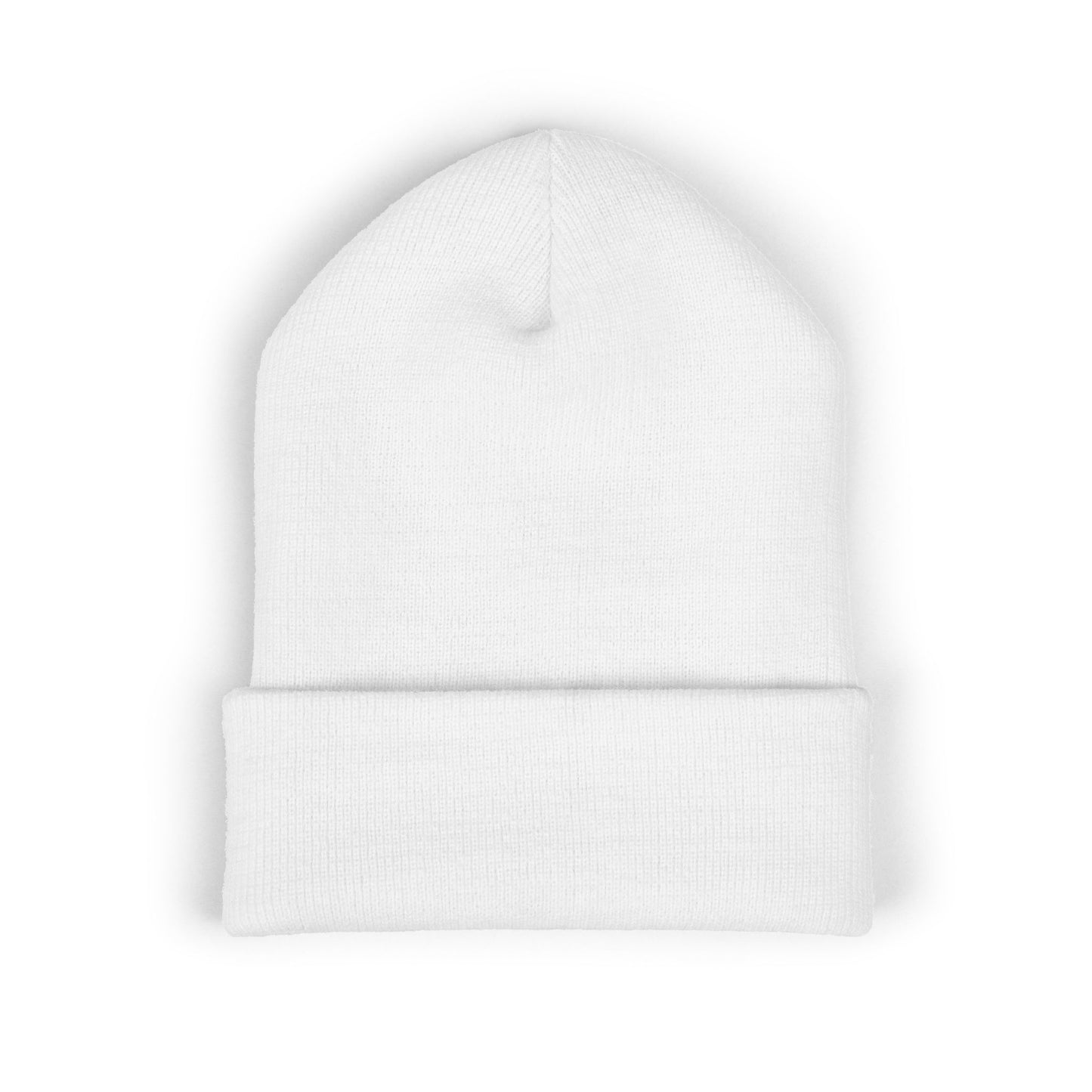 Kingdom Embroidered Beanie — Cuffed Knit Hat with Bear Design