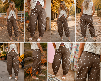 Chocolate Sprinkle Barrel Jeans