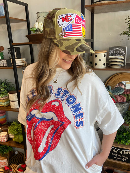 Rolling Stones Graphic Oversized T-Shirt Dress