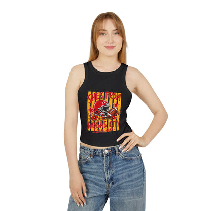 Racer Tank - She's From Kansas City Football Graphic