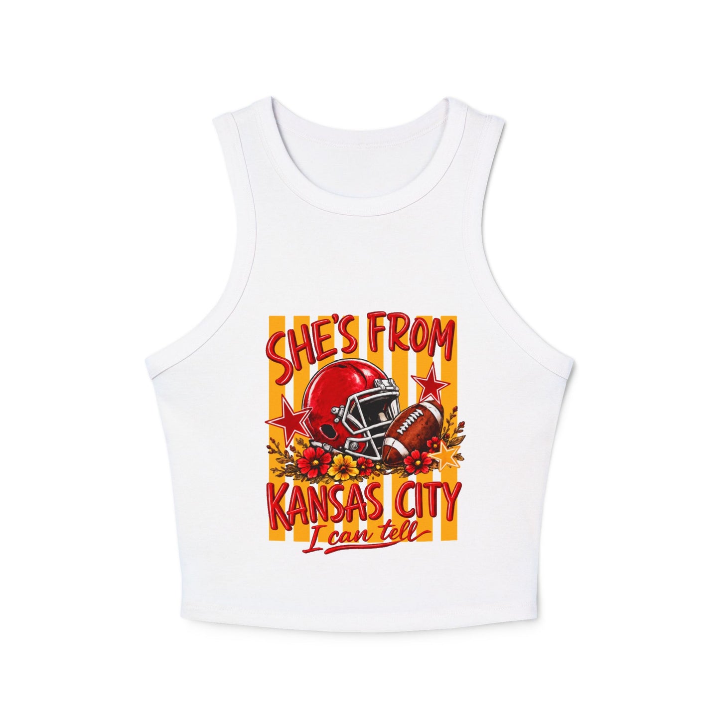 Racer Tank - She's From Kansas City Football Graphic
