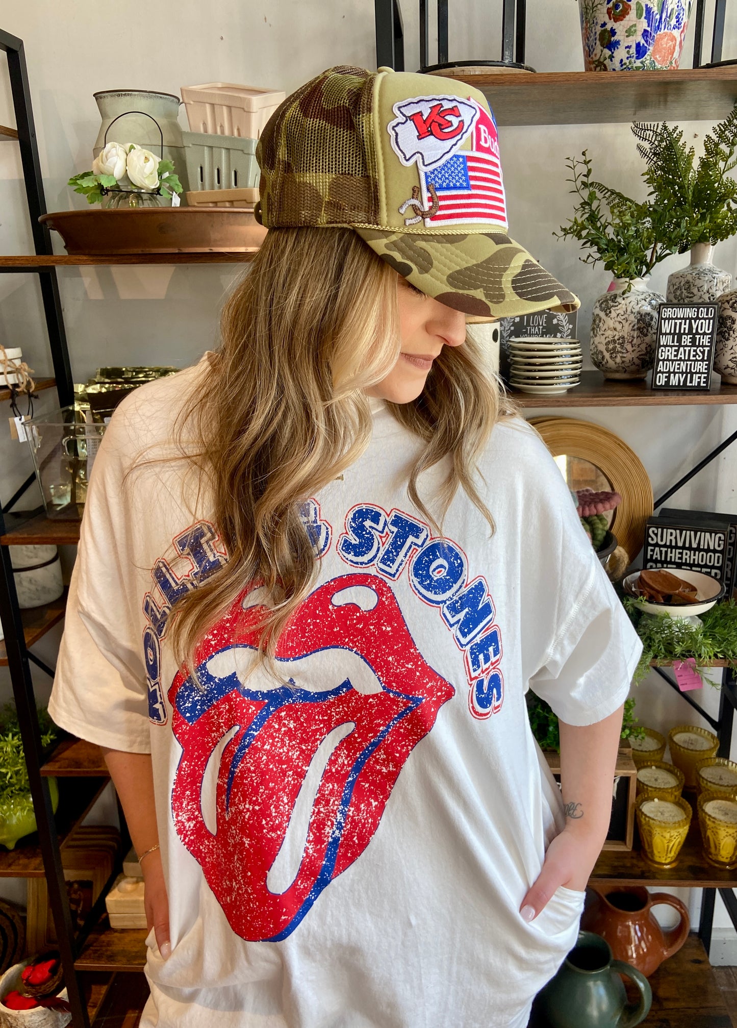 Rolling Stones Graphic Oversized T-Shirt Dress