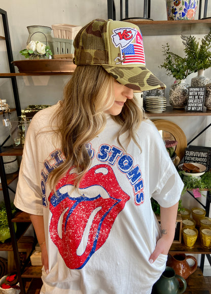Rolling Stones Graphic Oversized T-Shirt Dress