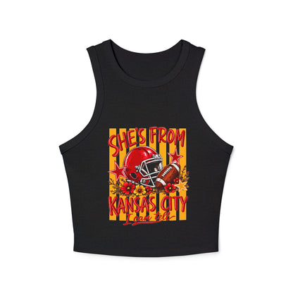 Racer Tank - She's From Kansas City Football Graphic