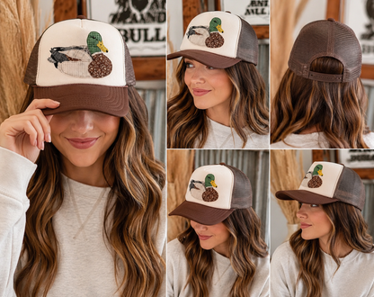 Granny's Faux Patchwork Mallard Trucker Hat