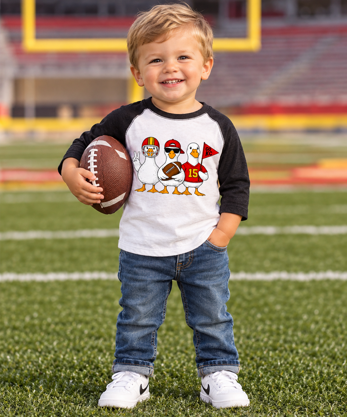 Go KC Boys Three Quarter Sleeve Tee