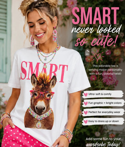 Smart A$$ Donkey Bling Graphic Tee