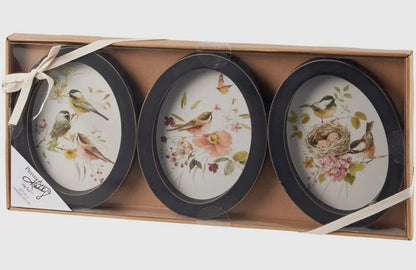 Chickadee Birds wall Hanging Decor Set