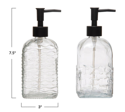 Embossed Soap Dispenser with Pump