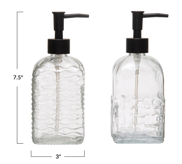 Embossed Soap Dispenser with Pump