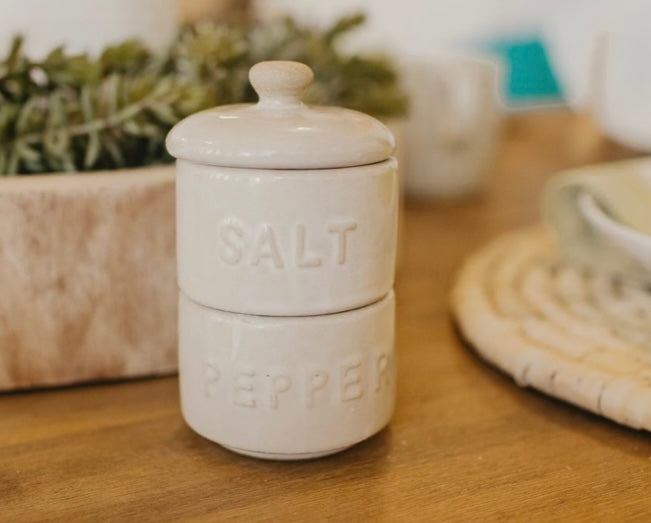 Salt & Pepper Pots with Lid