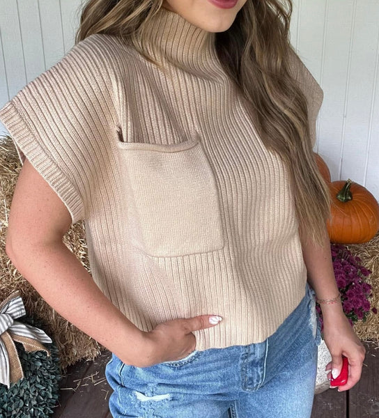 EMILY MOCK NECK CROP SWEATER