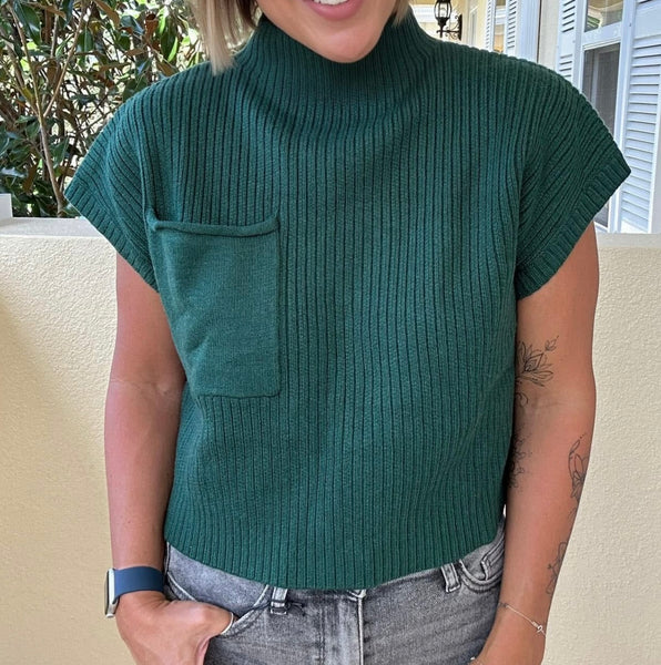 EMILY MOCK NECK CROP SWEATER