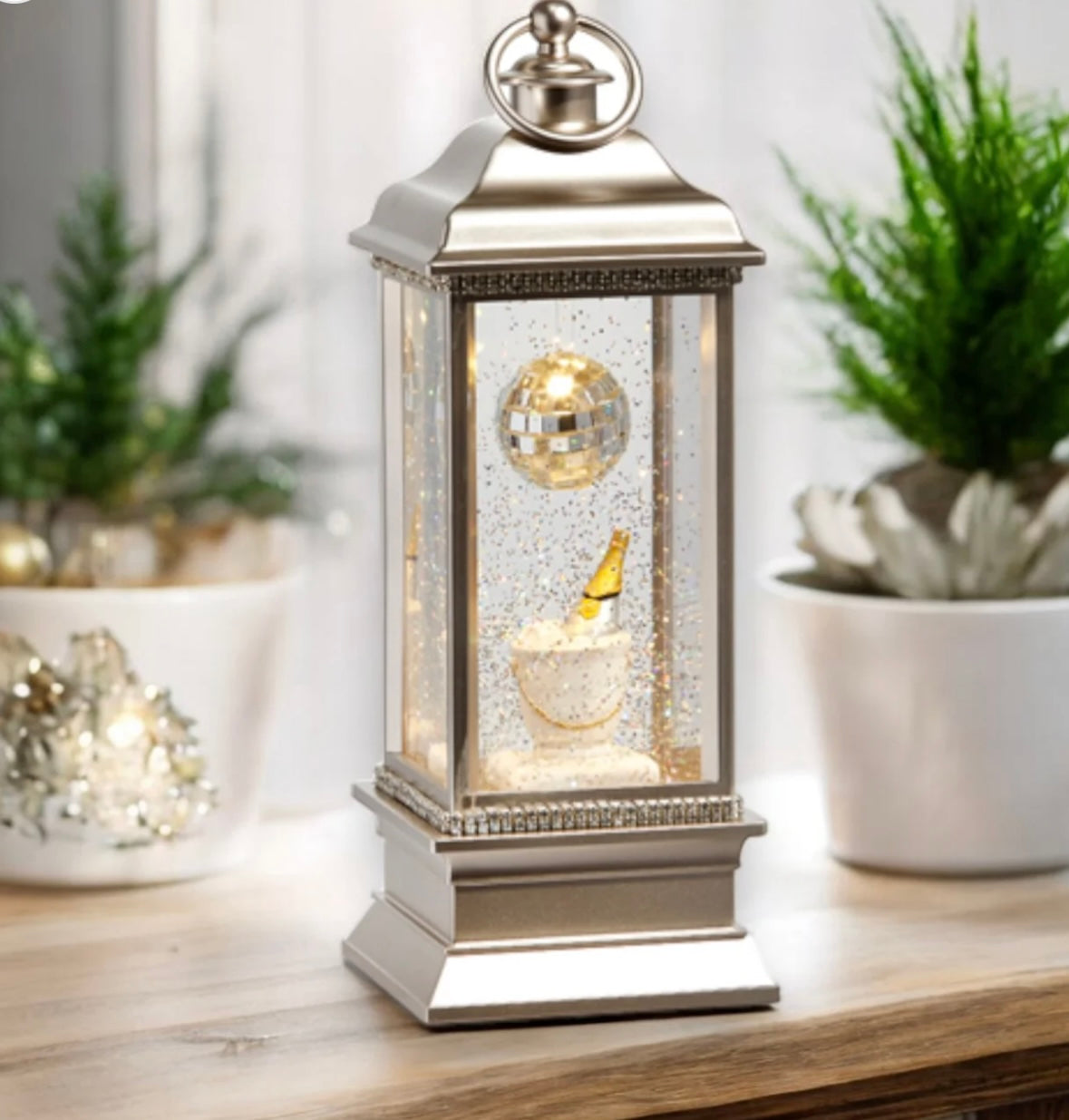 Champagne Celebration Animated Lighted Water Lantern