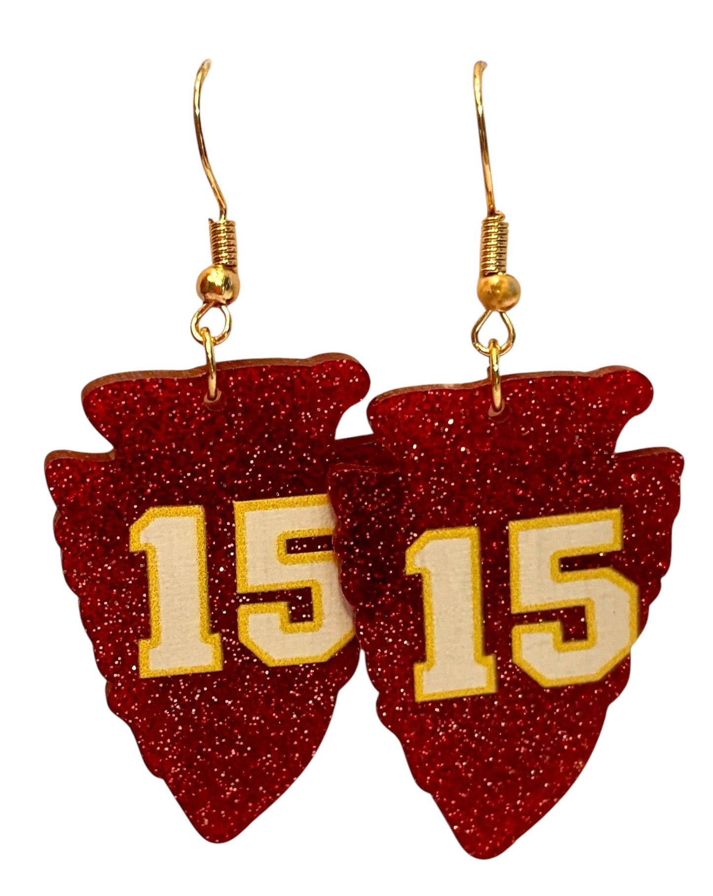 Kansas City Acrylic Arrowhead Earrings