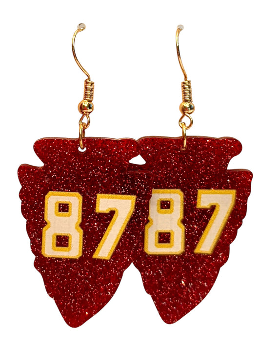 Kansas City Acrylic Arrowhead Earrings