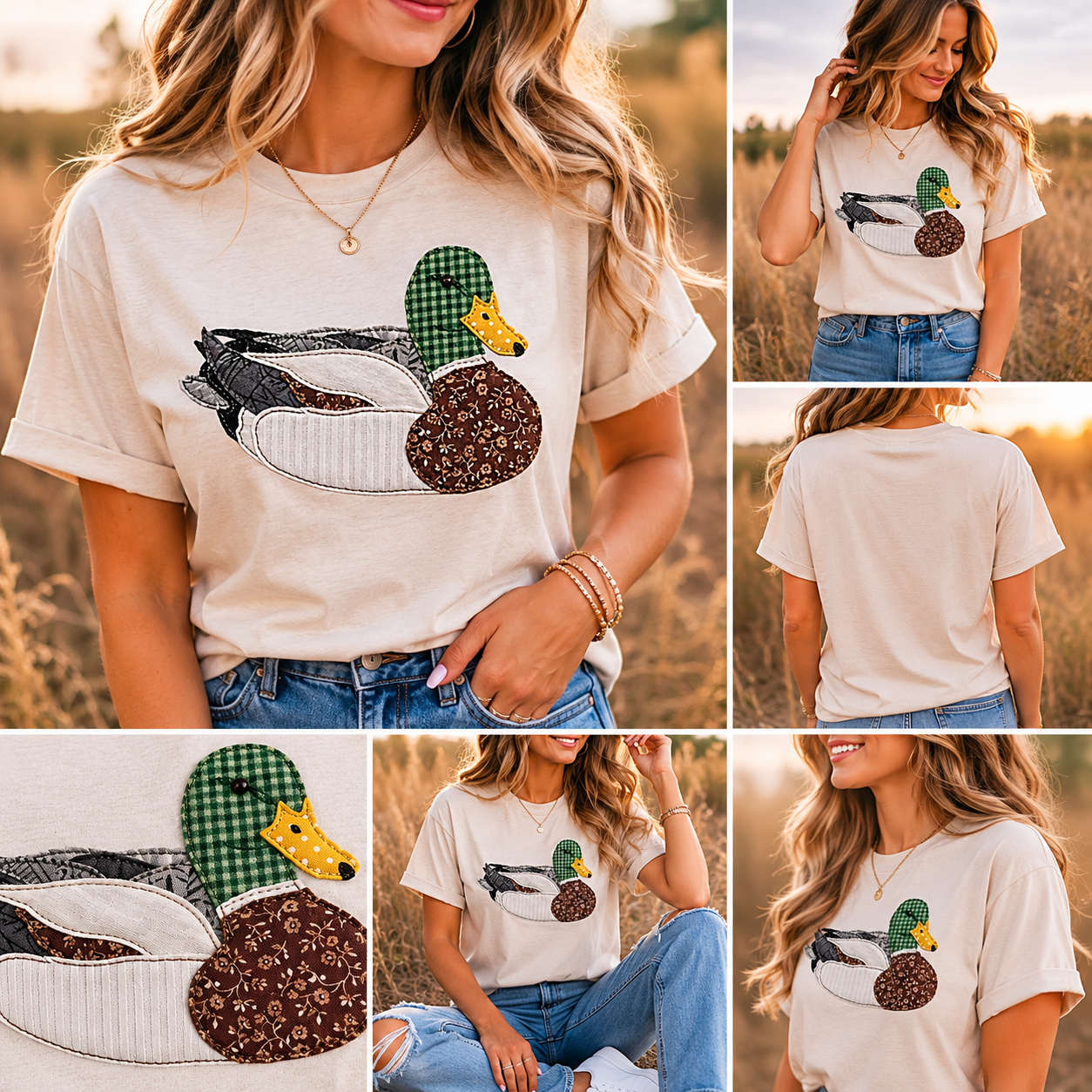 Granny's Faux Patchwork Mallard Tee