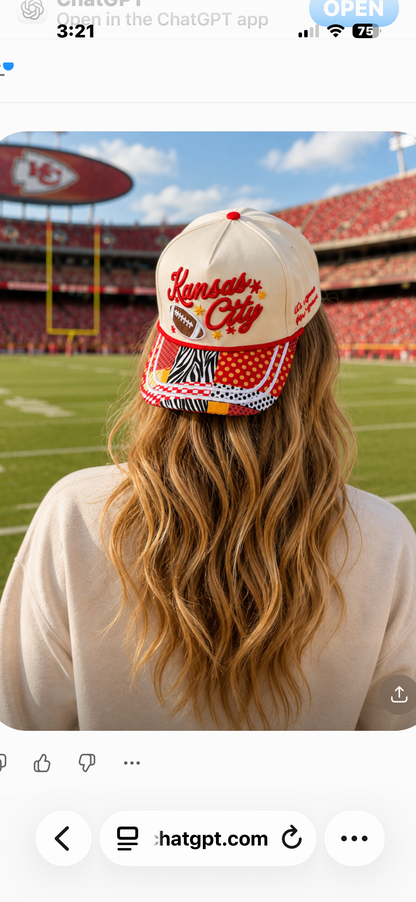Kansas City Football Patchwork Trucker Hat
