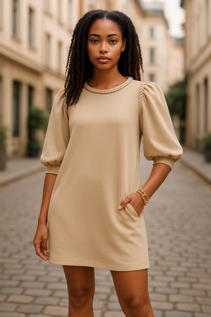 LUCIA PUFF SLEEVE MINI DRESS