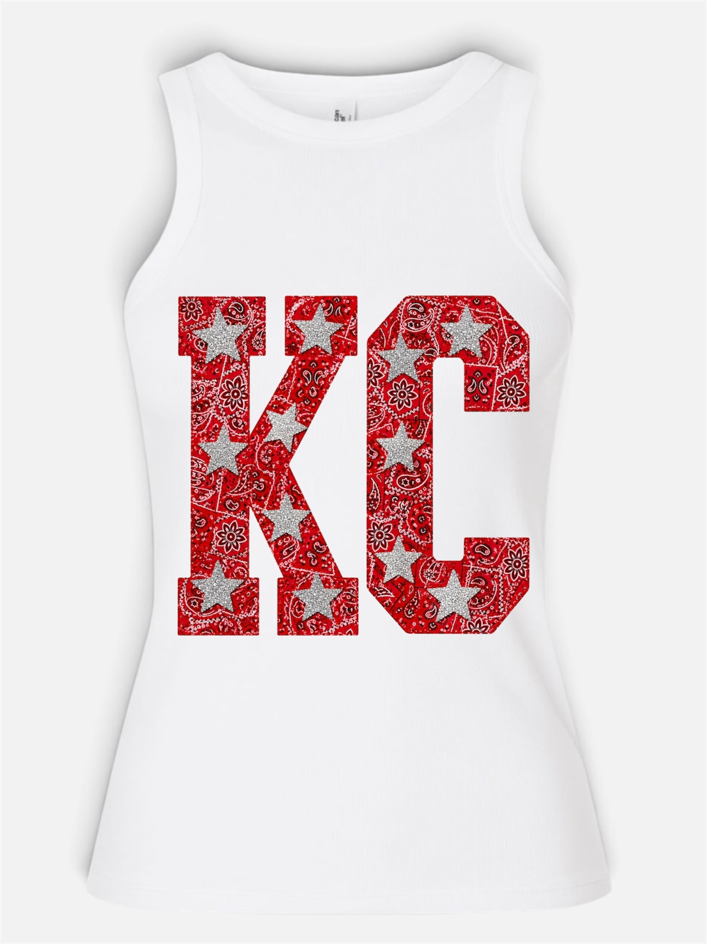 KC Bandana fitted tank top